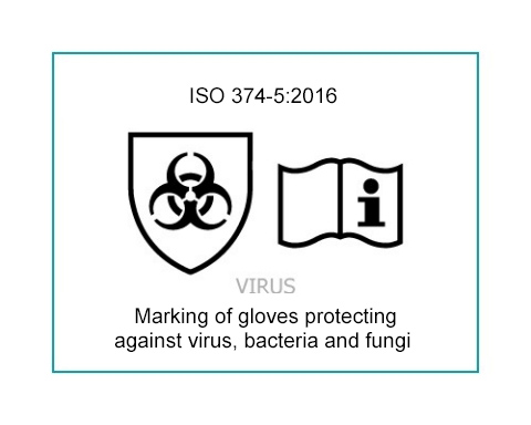 marking for micro-organism protection gloves