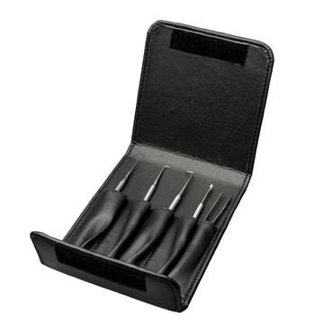 Werkezuge in einer Ledertasche