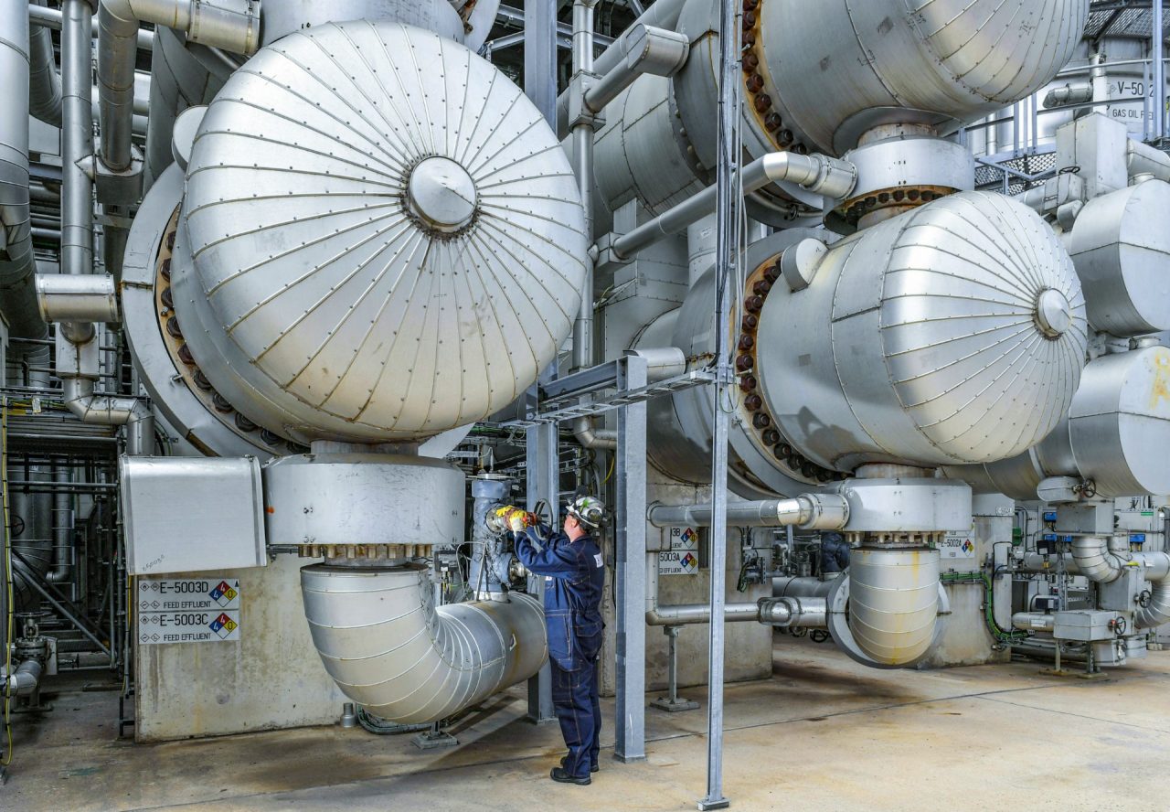 ERIKS employee performing maintenance at client chemical plant