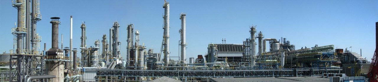 Wide view of industrial plant