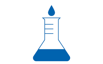 Icon gefüllter Kolben mit Flüssigkeit